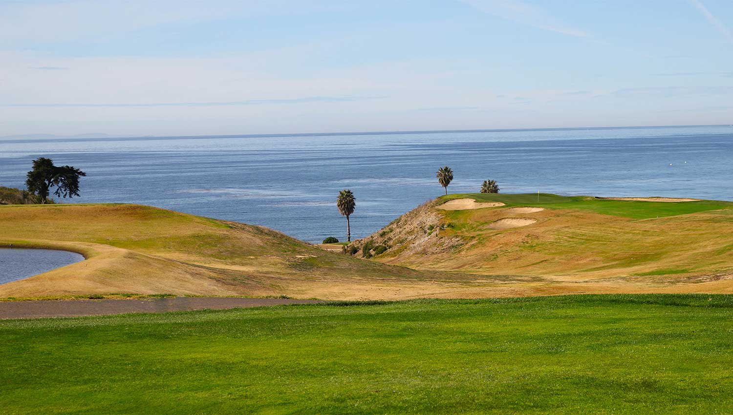 Sandpiper Golf course with view of ocean beyond