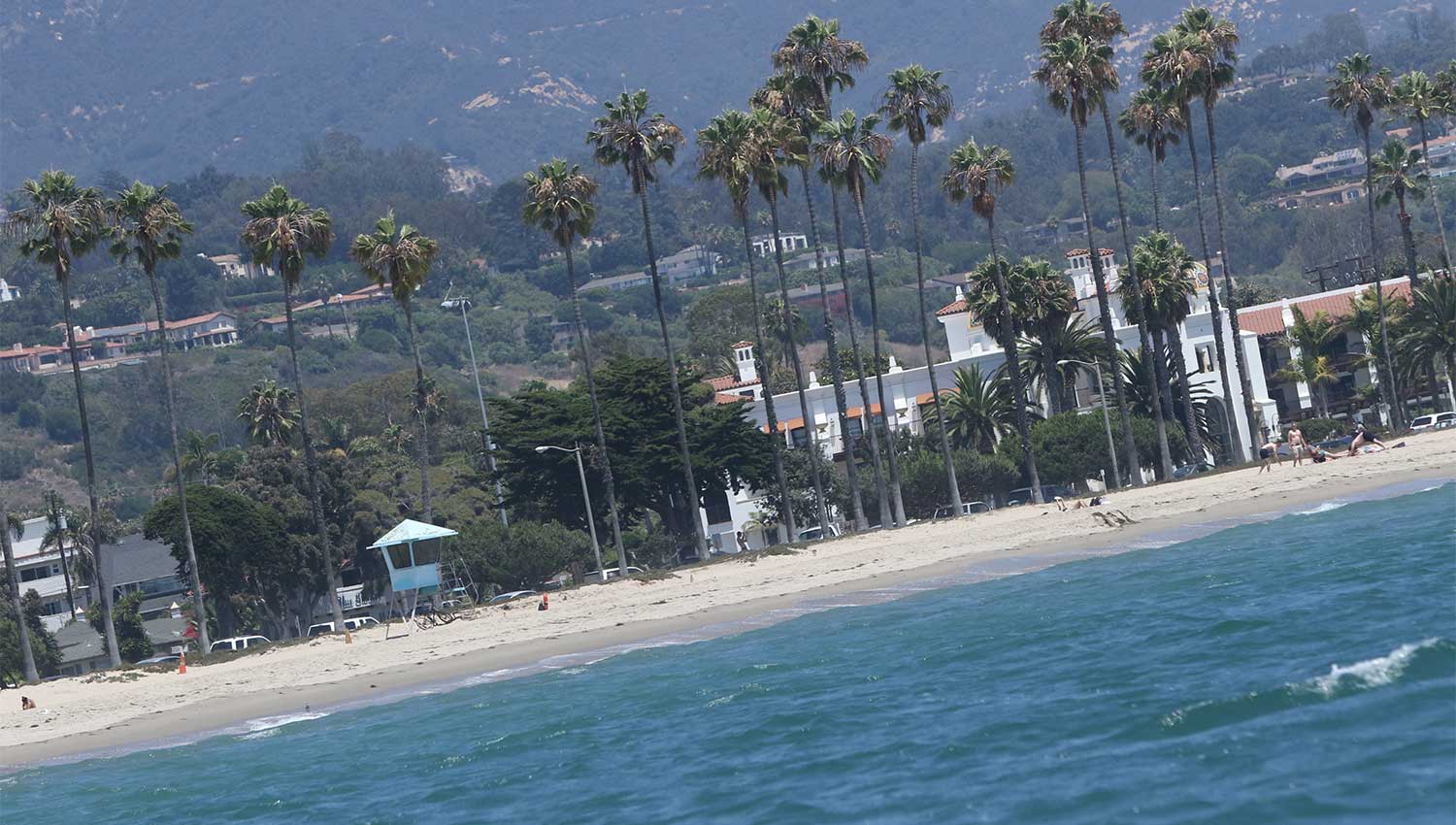 View of East Beach Santa Barbara from the water